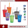 hot new 500ml double wall plastic travel tube cup